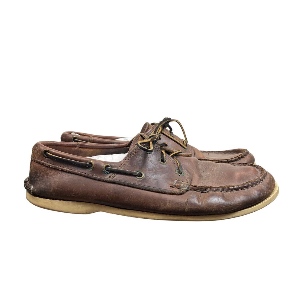 Quoddy Leather Moc Toe Boat Shoes Men's 11.5 Preppy Casual